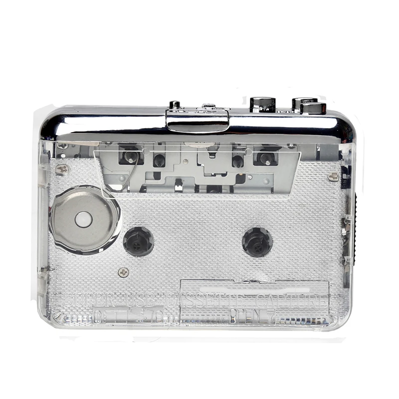 

Transparent Cassette Player Portable Tape Recorder Type-c Port Convert Walkman Tape To Mp3 Cd Support For Windows XP Vista MAC