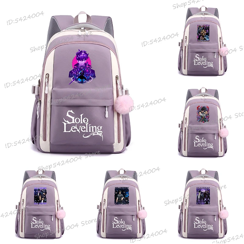 

Funny Anime Solo Leveling Backpack Design Sung Jinwoo School Bags for Teenage Girls Boys Solo Leveling Practical Travel Bagpack
