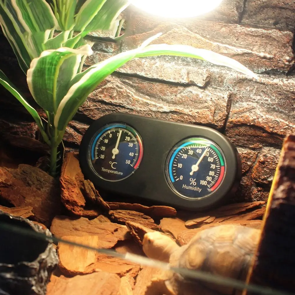 Reptile Tank Thermometer Hygrometer Monitor 2 In 1 Temperature and Humidity Display Meter Tortoise Lizard Reptile Tank Care Tool