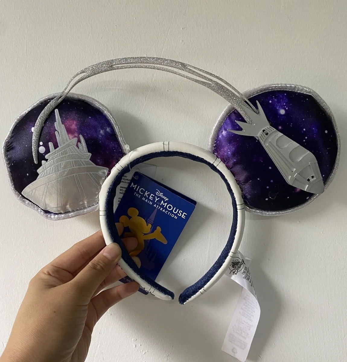 

Disney Mickey Mouse Main Attraction 2022 Space Mountain Ears Headband 50th