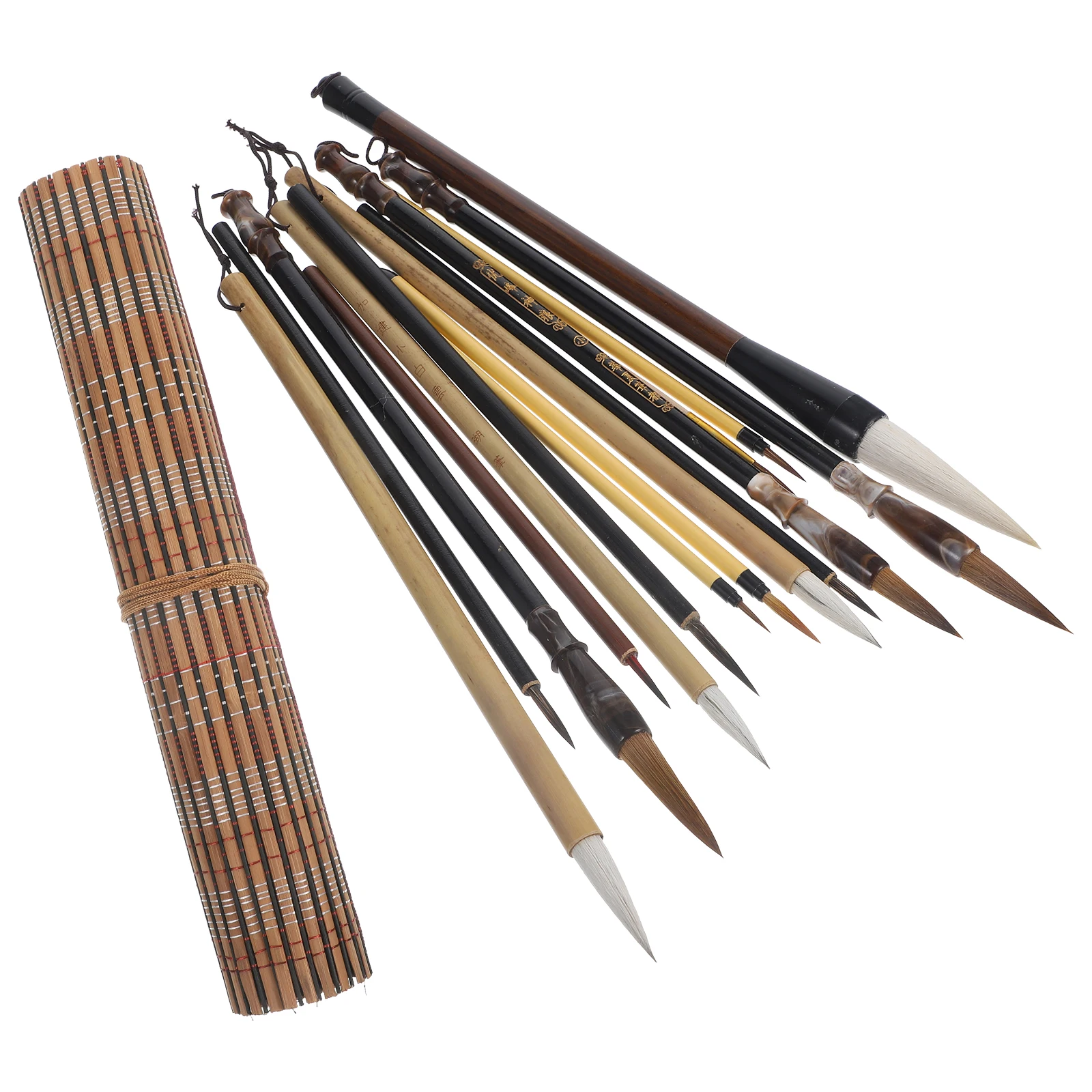 

1 set Calligraphy Brush Set Long H Soft Bristles Artistic Creation Writing Traditional Calligraphy Beginner Set Chinese