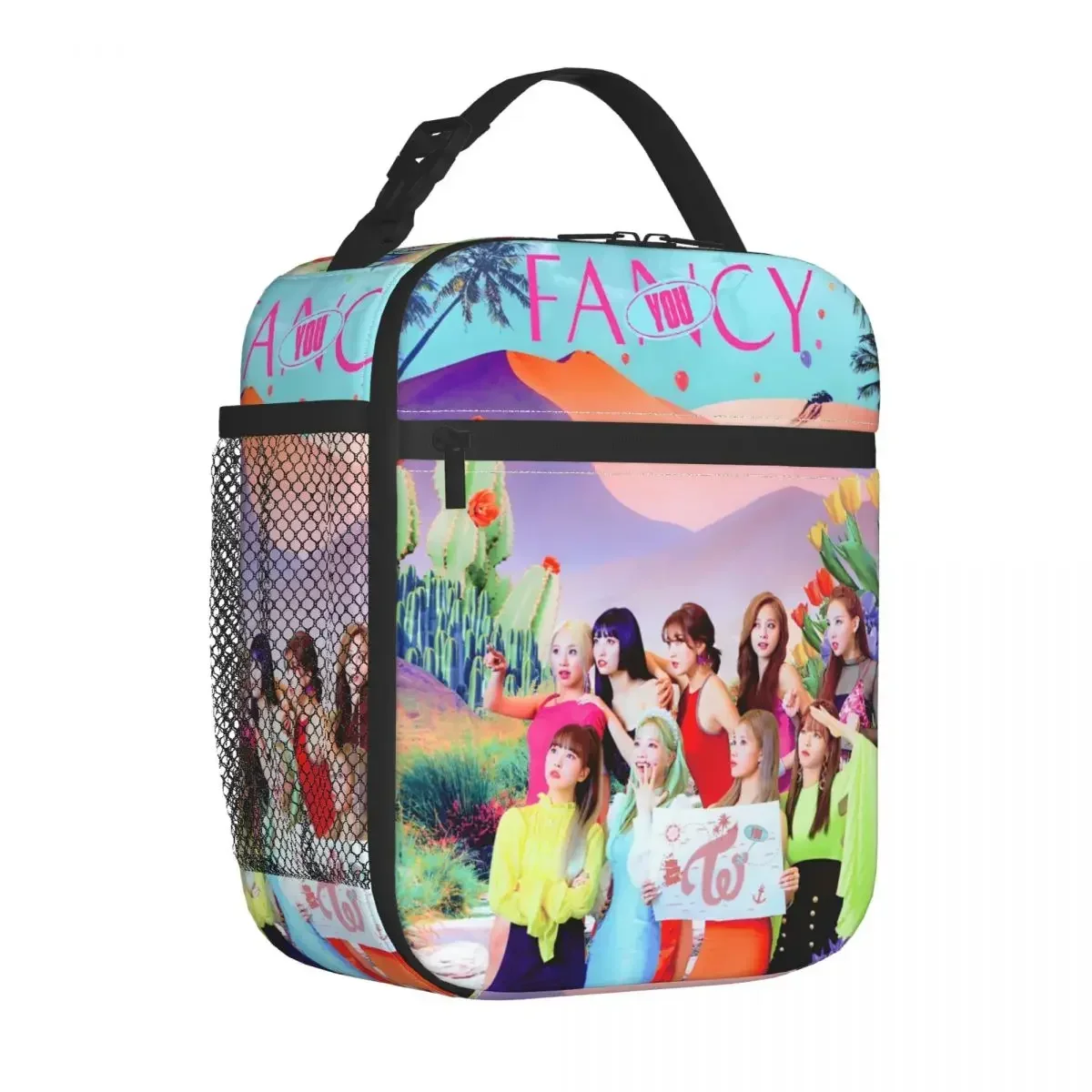 Lunch Box K-POP-TWICE Idol Pattern Accessories Lunch Food Box Unique Design Cooler Thermal Lunch Box For School