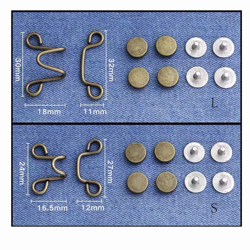 Nagelvrije Taillegesp Verstelbare Drukknoop Verstelbare Taille Afneembare Intrekbare Spijkervrije Broek Kleding Metalen Knoop Naaien