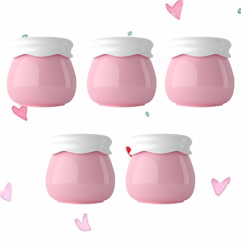 

5Pcs Empty Bottles Small Travel Bottle Set for Makeup Cream Ointment Reusable Skincare Organizer Bottles