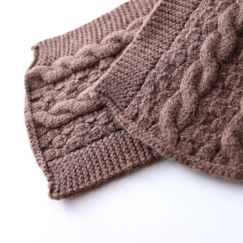 Women Winter Wool Hooded Hat Knitted Earflap Warm Hats Shawls Thermal Balaclava Skullies Fashion Twist Woollen Beanies Bonnet