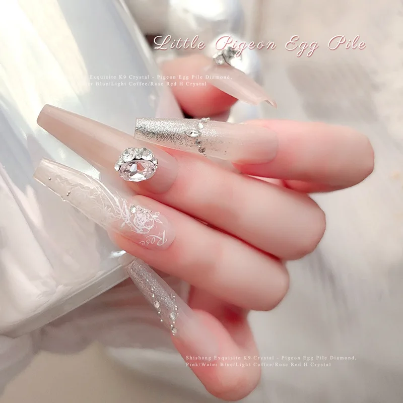 Breloques en strass pour ongles, 5 pièces, bijoux en cristal pour Nail Art, nouveau petit diamant complet, 2025