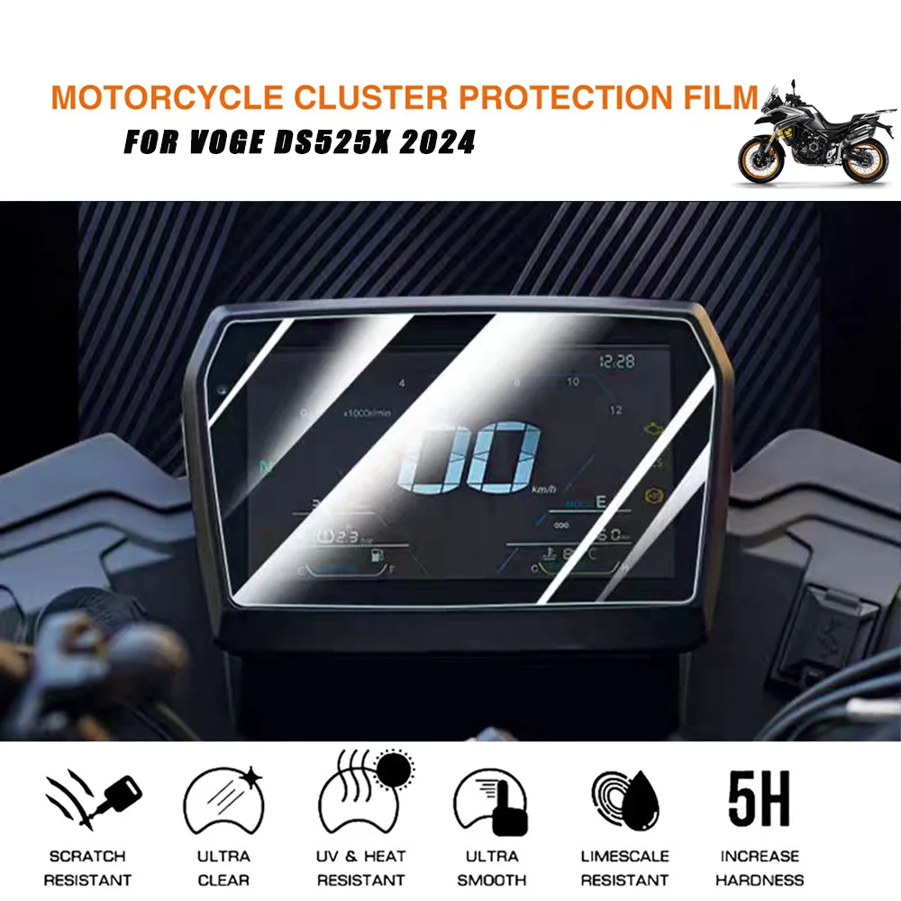 Motorcycle Transparent Scratch Protection Film Dashboard Screen Protecto For Loncin VOGE DS525X 525DSX DSX 525 DSX DS525X