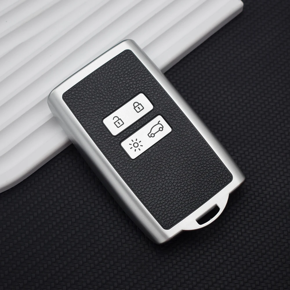 غطاء مفتاح السيارة لرينو كابتور كوليوس كادجار أركانا ميجان داسيا داستر سانديرو ستيبواي الذكية التحكم عن بعد حافظة جلدية من البولي يوريثان #4