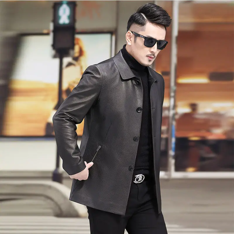 

Men Autumn Brand New Faux Leather Jacket Bomber Motorcycle PU Jacket Biker Baseball Jacket 2022 Fashion Causal Warm Coat L103