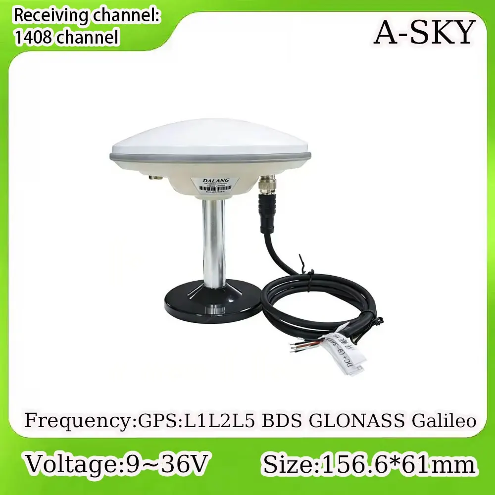 GNSS RTK Receiver with L1/L2/L5 Multi-Band, Centimeter-Level Positioning | Bluetooth & RS485 Interface for Autopilot