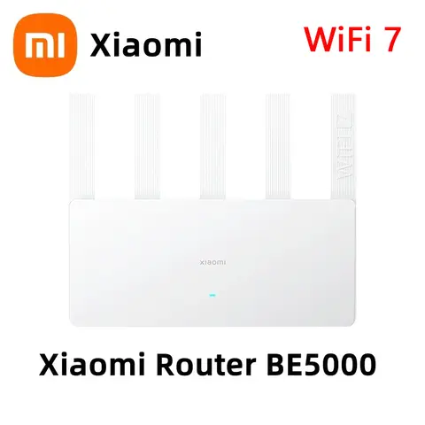 Xiaomi 라우터 BE5000 2.5G WiFi 7 5011Mbps 네트워크 포트 512MB 메모리 2.4/5GHz 듀얼 광대역 액세스 네트워크 보안 보호