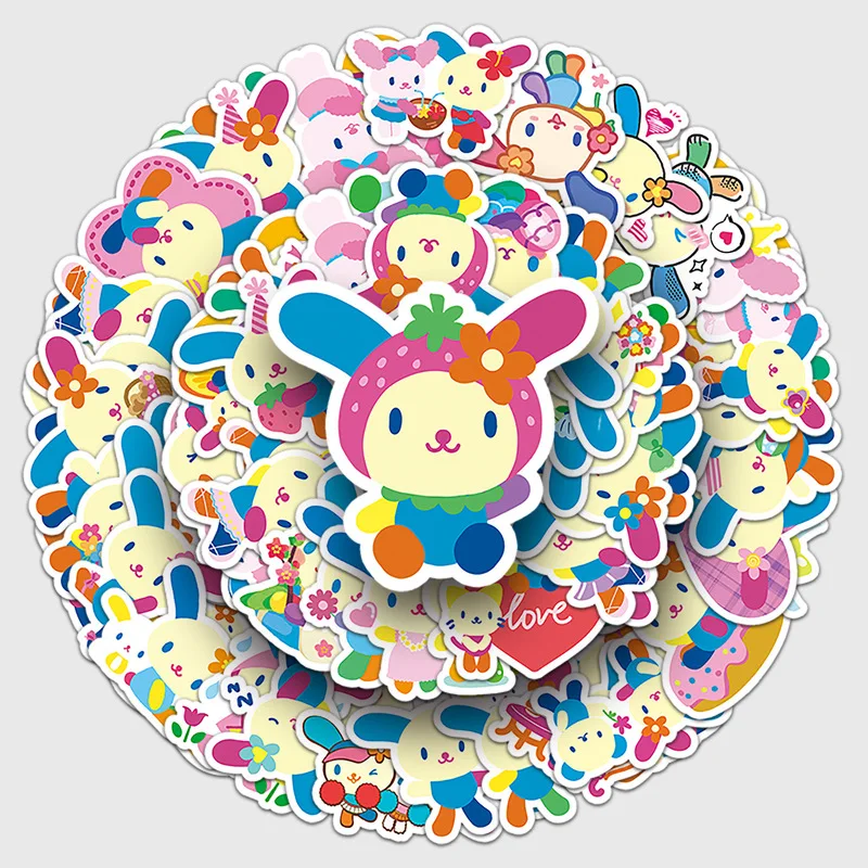 50PCS Cute Usahana Sanrio Graffiti Stickers Kawaii Rabbits C