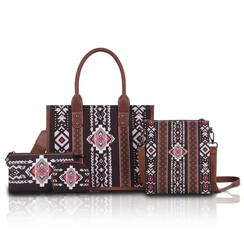 

Fashion Ethnic-style Printed Women' Bags Brand Tassel-decorated Large-capacity Tote Bag Shoulder/crossbody Bag Clutch Coin Purse