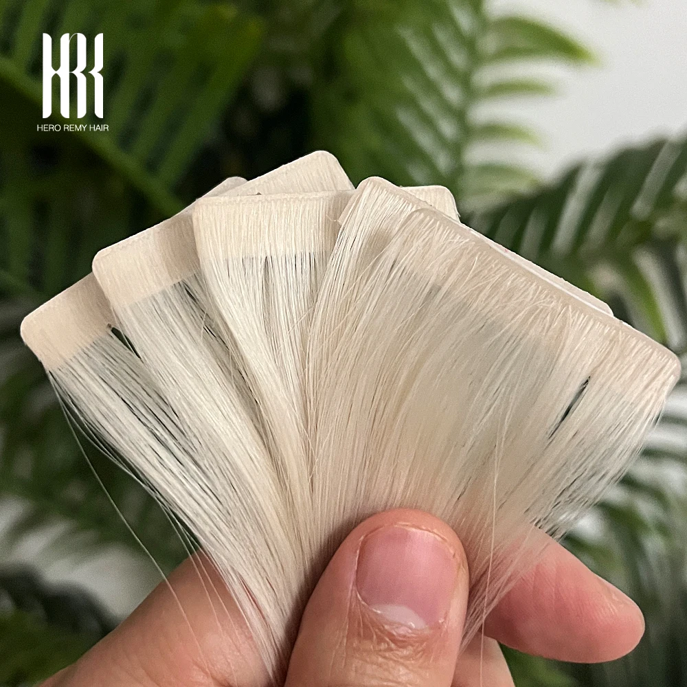 

Лента для инъекций волос Hero Remy для наращивания волос, настоящие человеческие волосы Remy, бесшовные, высокое качество, наращивание волос, уток кожи, 2 г