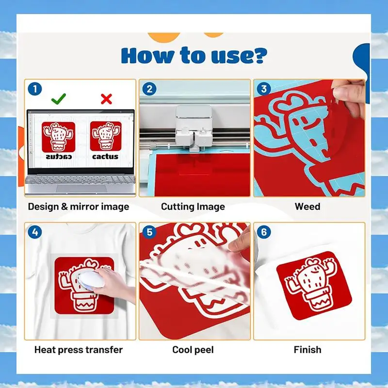 

A11I Heat Transfer Vinyl Iron-On Vinyl Roll For T-Shirts, Htv Vinyl Easy Install Easy To Use Red
