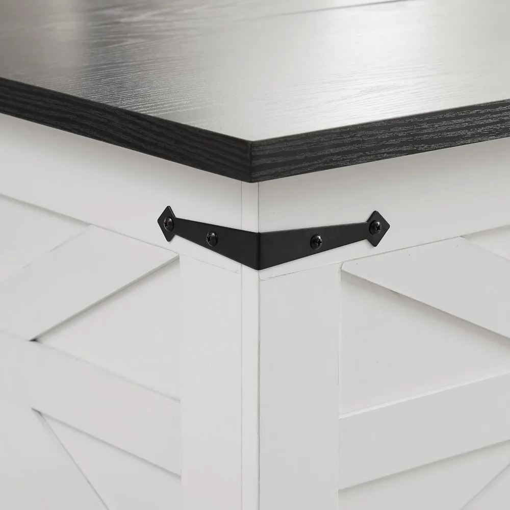 Lift Top Coffee Table with Hidden Storage, 31.5 Square Wood Center Table, Living Room Barn Style