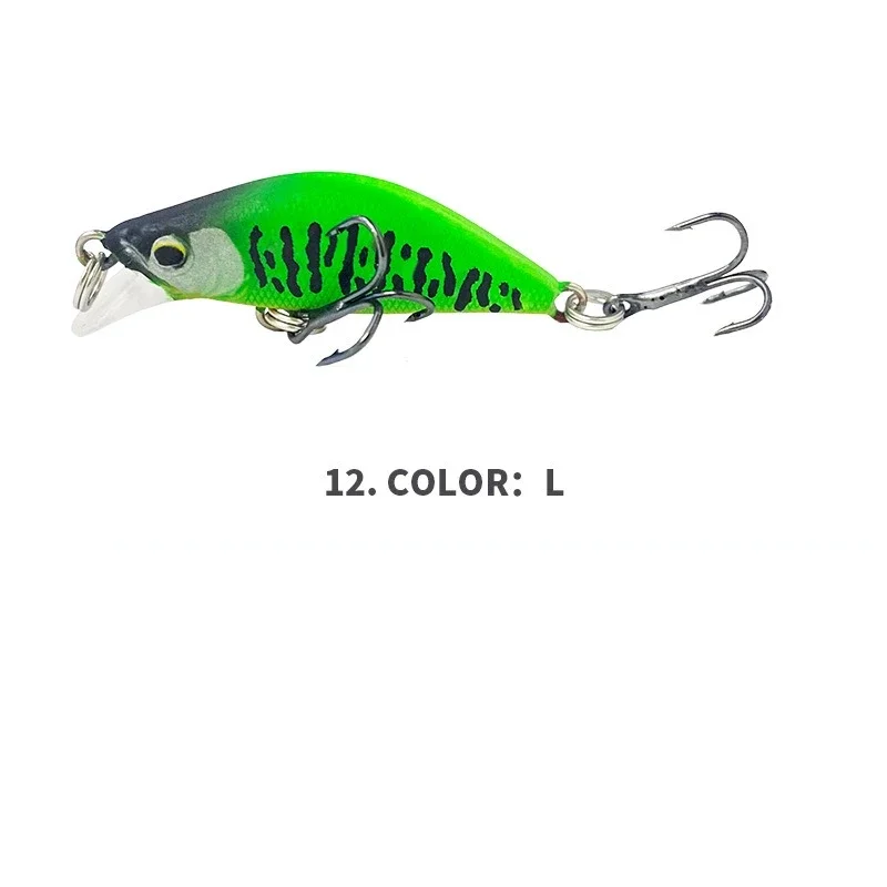 1 pcs Micro Sinking Hard Lure 3.5cm/3.35g Plastic Artificial Lure Suitable for Freshwater Trout and Other Common Fishing Gear