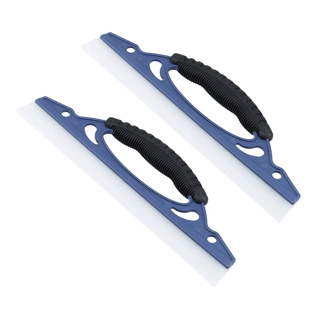 

2pcs Window Squeegee Ergonomic Handle Household Shower Door Car Glass Cleaner Waterproof Silicone for Bathroom Kitchen Balcony