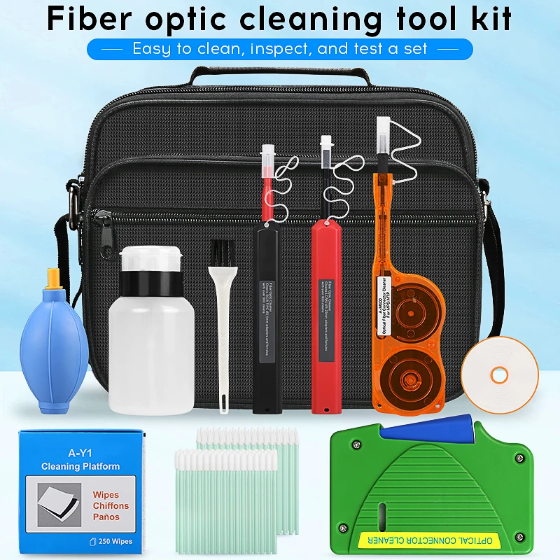 Fiber Optic Cleaning Tool Kit With Optical Fiber End Face Cleaning Box SC/FC/ST/LC 1.25MM/2.5MM MPO MTP Fiber Optic Cleaner Pen