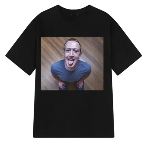 Funny Bad Expression T-shirt Mark Zuckerberg Good Joke T-shirt Womens Short-sleeved T-shirt Graphic T-shirt Summer Streetwear
