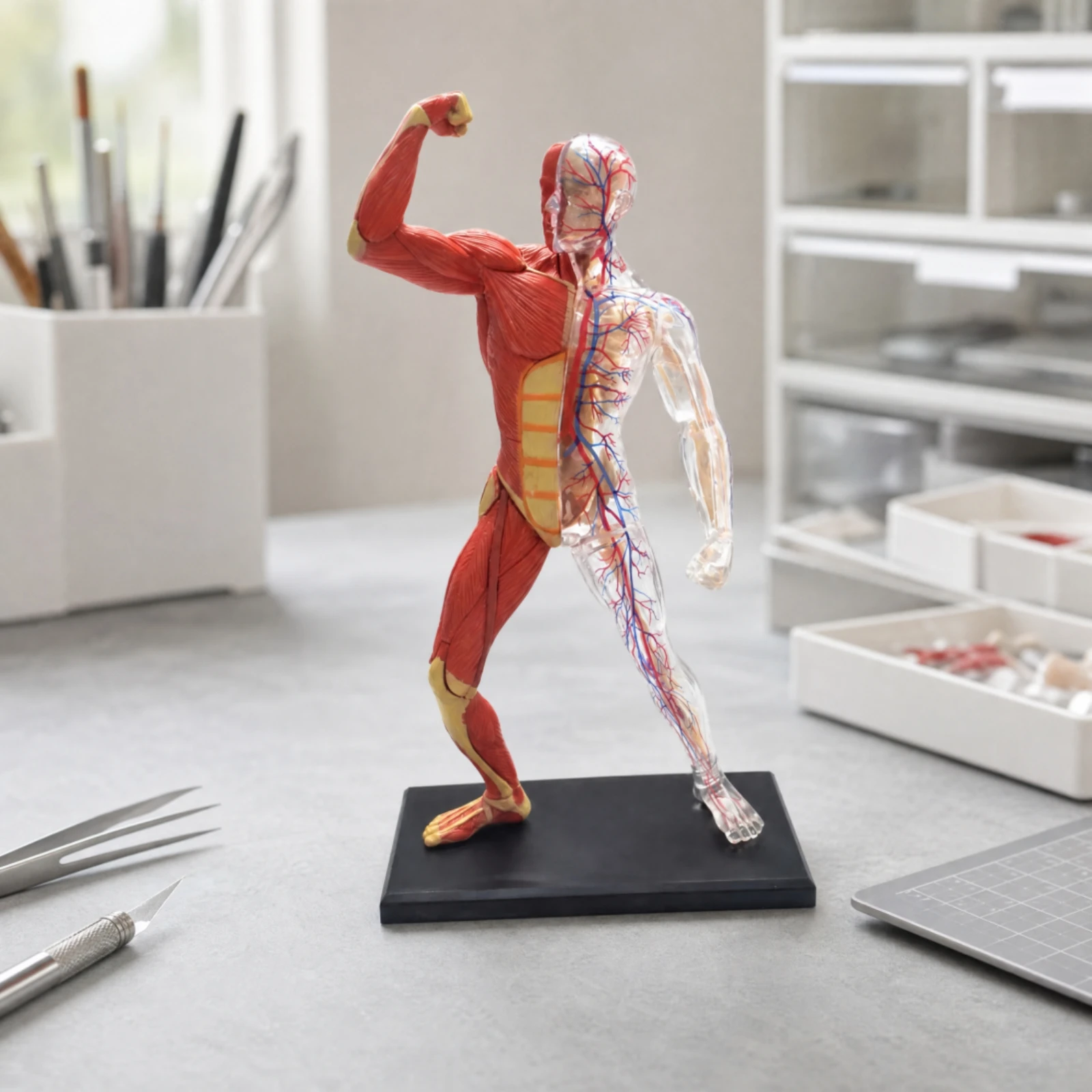PVC Human Anatomy Model Educational Detachable Human Anatomy Model Detailed for Students, Home Study
