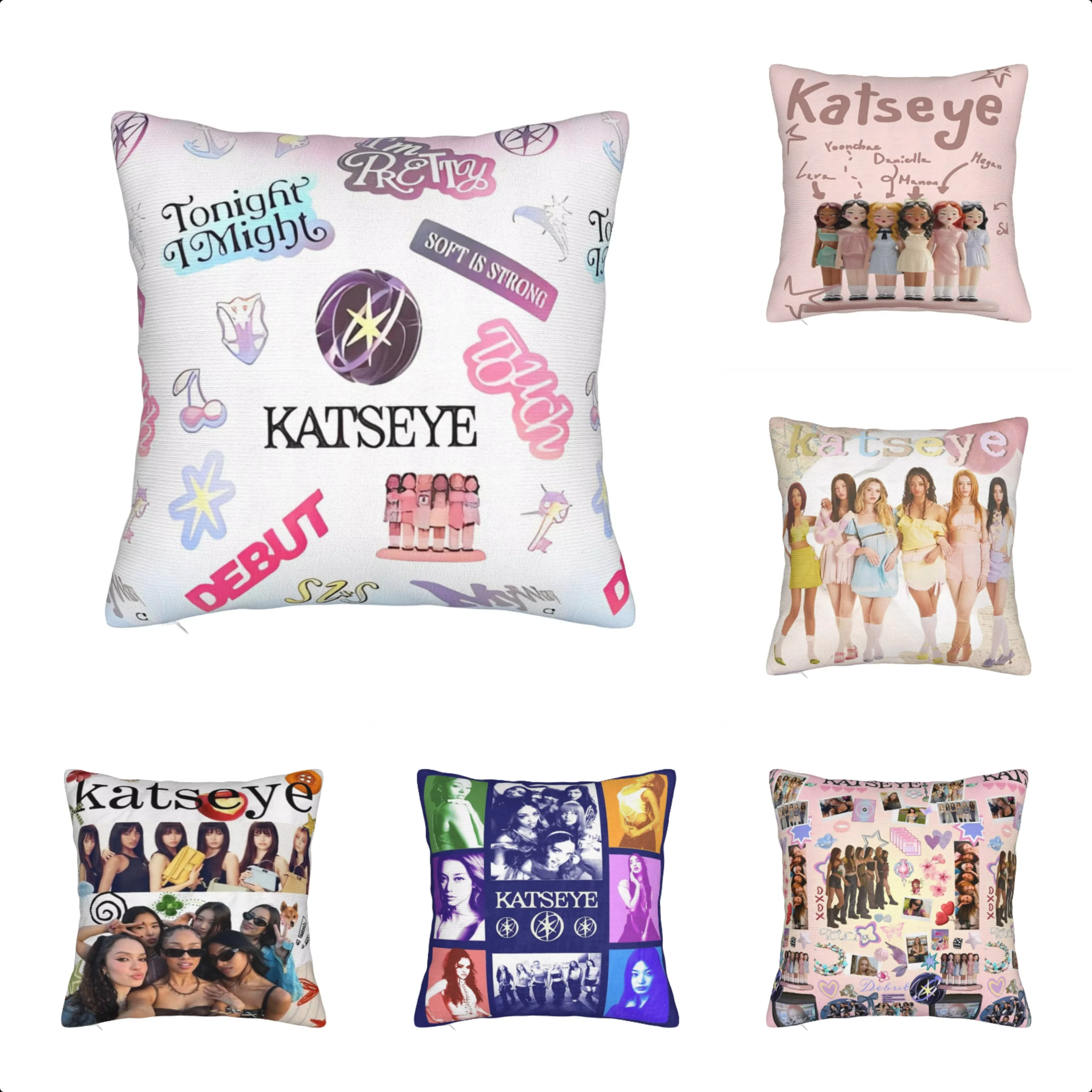Music Theme Pillow Case 45*45cm Polyester Zipper Cushion Cover for Home Decor Fan Presents