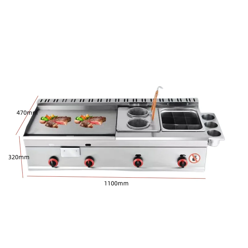 

Electric Fried Chicken Slices Fast Food Machines Barbecue Grills for Restaurants Service Equipment