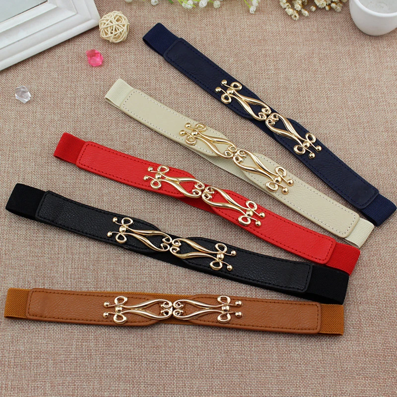 Dress Buckle Elastic Waistband Women's Fashion Accessories Thin Elastic Waistband Versatile