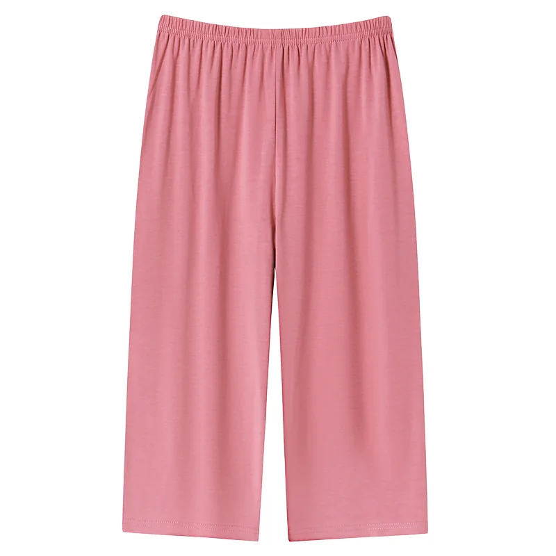 Calf-Length Trousers Soft Modal Female's Solid Color Sleep Pants Young Girls Pajamas Bottoms Sleepwear Pajama For Women Pijamas