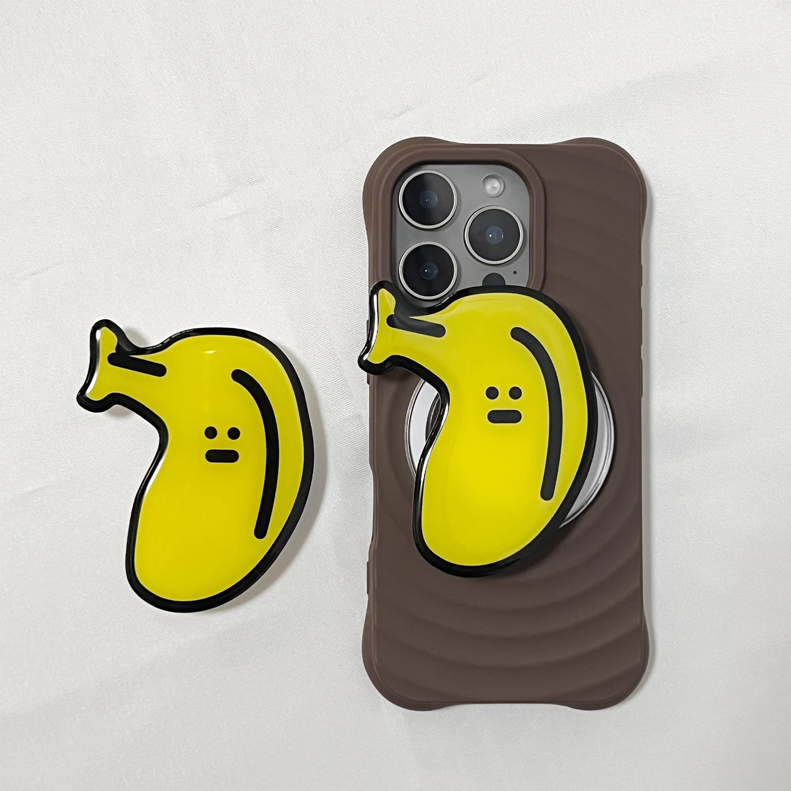 Koreaanse Leuke Cartoon Grote Banaan Telefoon Houder Griptok Ondersteuning Voor iPhone 17 16 PM Samsung Grip Tok Socket Beugel meisje Gift