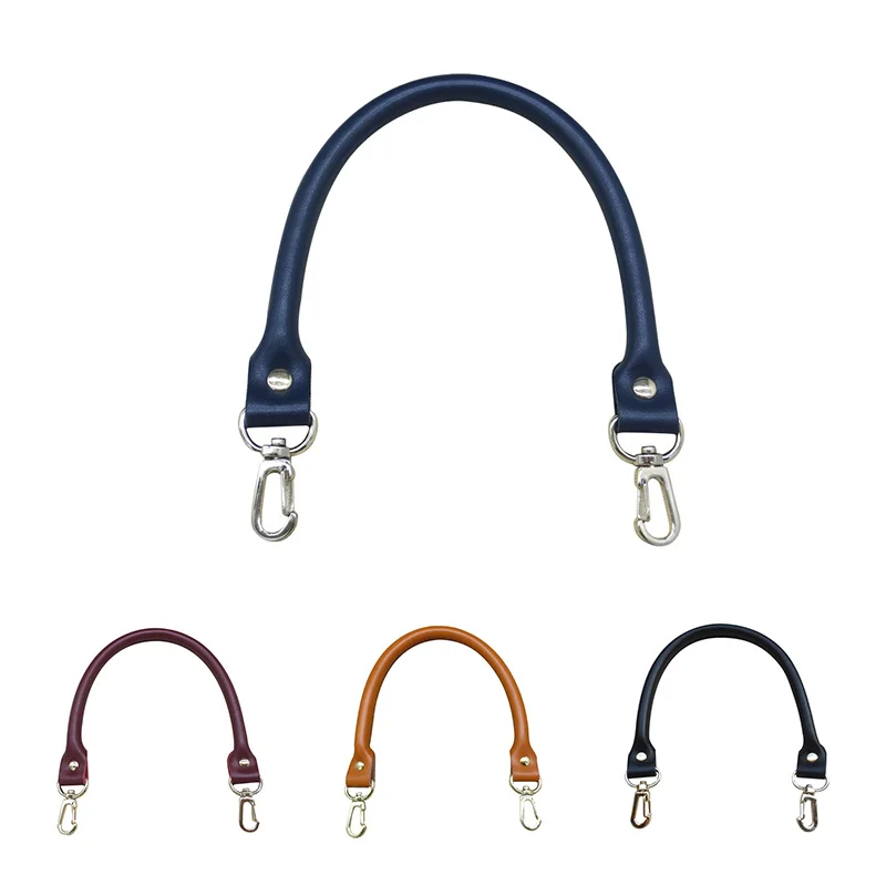 40cm Bag Handles Replacement for Handbags Women Shoulder Bag Strap PU Leather Bags Belt Solid Color Clasp Accessories For Bag