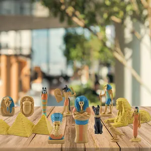 12 adet mısır, efsane, sfenks kraliçesi piramit, minyatür, mısır tanrıları heykeli seti bahçe yosun teraryum dekorasyon ev için sfenks heykelinin en çok satan 8 ürünü-no. 6