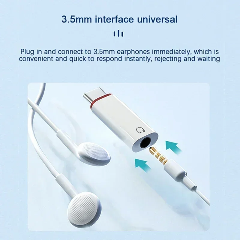 3.5mm Female to Type C Male Adapter For  For Xiaomi/POCO/Huawei Wired Headset Converter OTG Earphone Audio AUX Adapter image 2