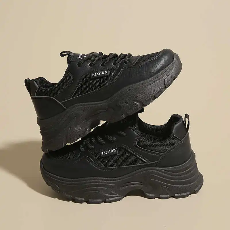 Zapatillas de deporte sin tacón con orificios para mujer, zapatos informales negros para mujer, zapatillas deportivas 47, zapatillas deportivas para mujer, las mejores zapatillas deportivas