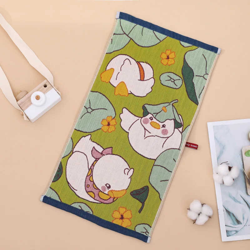 مناشف يد قطنية شاش، مناشف أطباق، كرتونية، زهور، للحمام أو المطبخ، 25*50 سم، رقيقة، 4 قطع، 23 أنماط