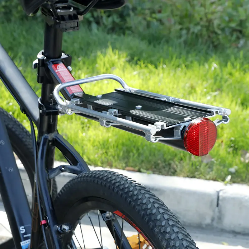 Deemount Bicycle Luggage Carrier Rear Cargo Alloy Rack Seatpost Trunk Bag Holder Stand Fit Seat Post Dia. 25-34mm Load 9kg