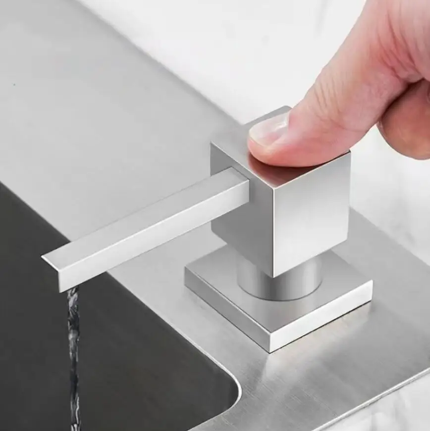 Dispensador de jabón, fregadero de cocina, lavabo para lavar platos, botella de detergente, fregadero de gran capacidad, dispensador de detergente, color negro