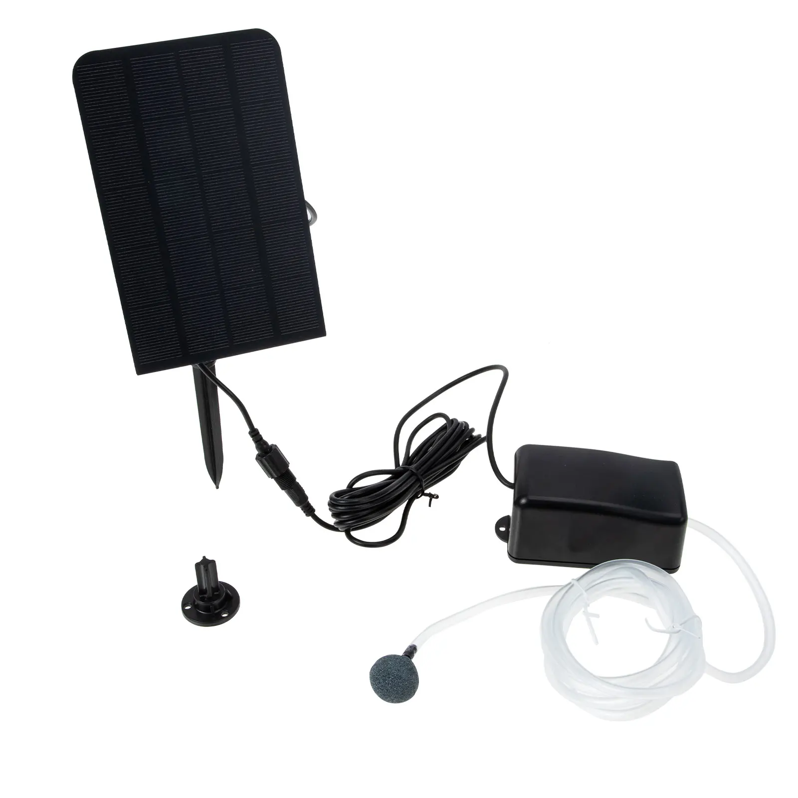 

Fish Tank Oxygen Pump Solar Aerator Portable Boosting Pond Aquarium Multifunctional Black Floating Durable ABS High Efficiency