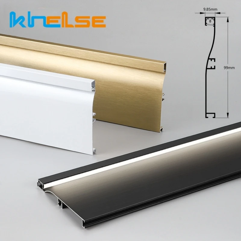 H10cm Kitchen Cabinet LED Skirting Line Cabinet Bottom Aluminum Plate Illuminated Baseboard Cupboard Ambient Bar Strip Light