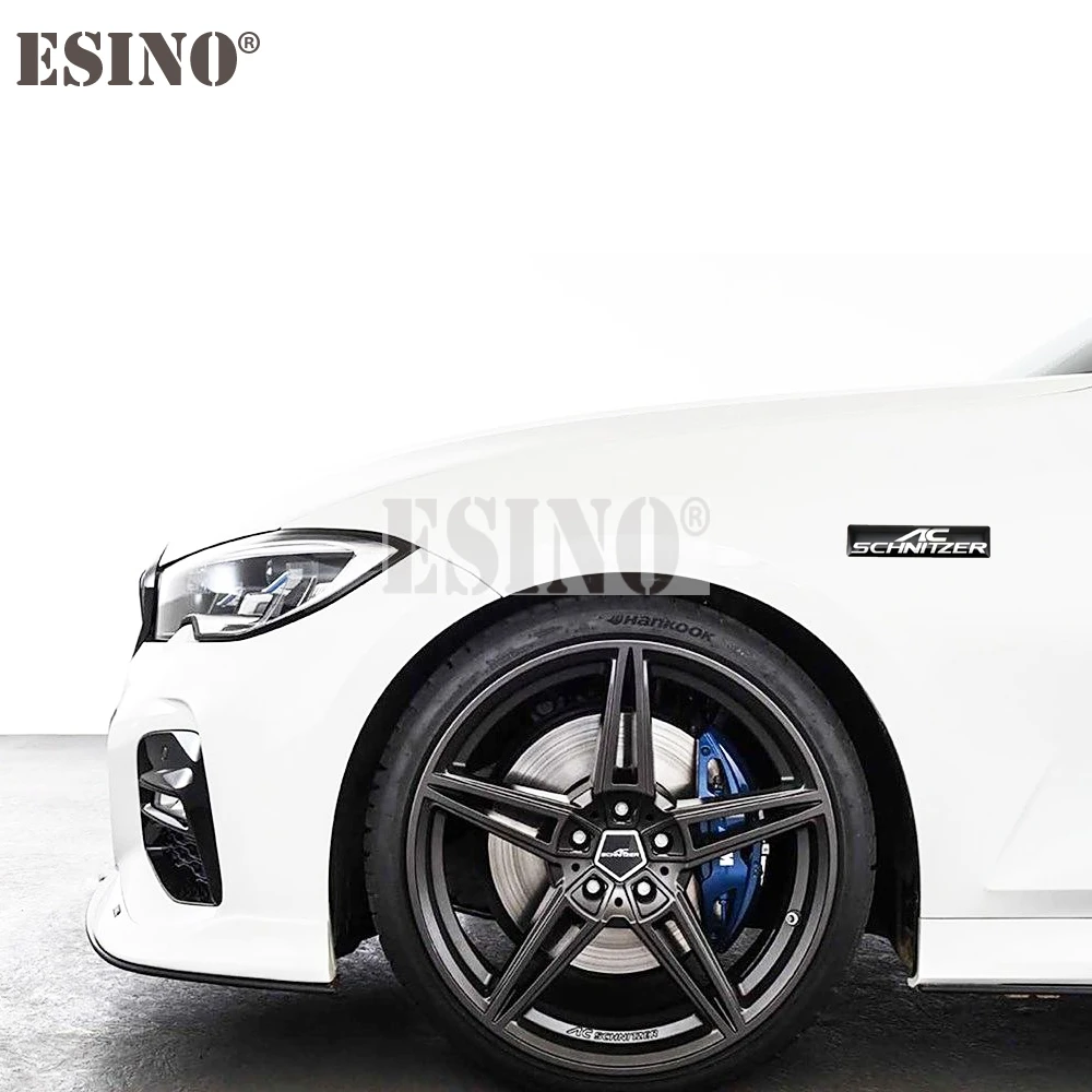 2 x 3D Car Styling Aluminum Glue Decal Car Trunk Emblem Car Accessories Adhesive Badge for AC Schnizer