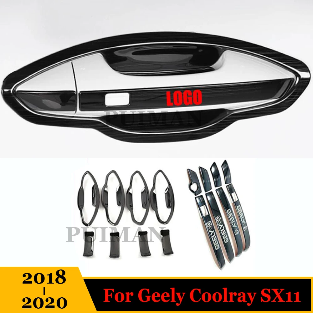 

For Geely Coolray SX11 2018-2020 LHD Car Door Handle Protective Covers Trim Door Bowl Cover Stainless steel Sticker Accessories