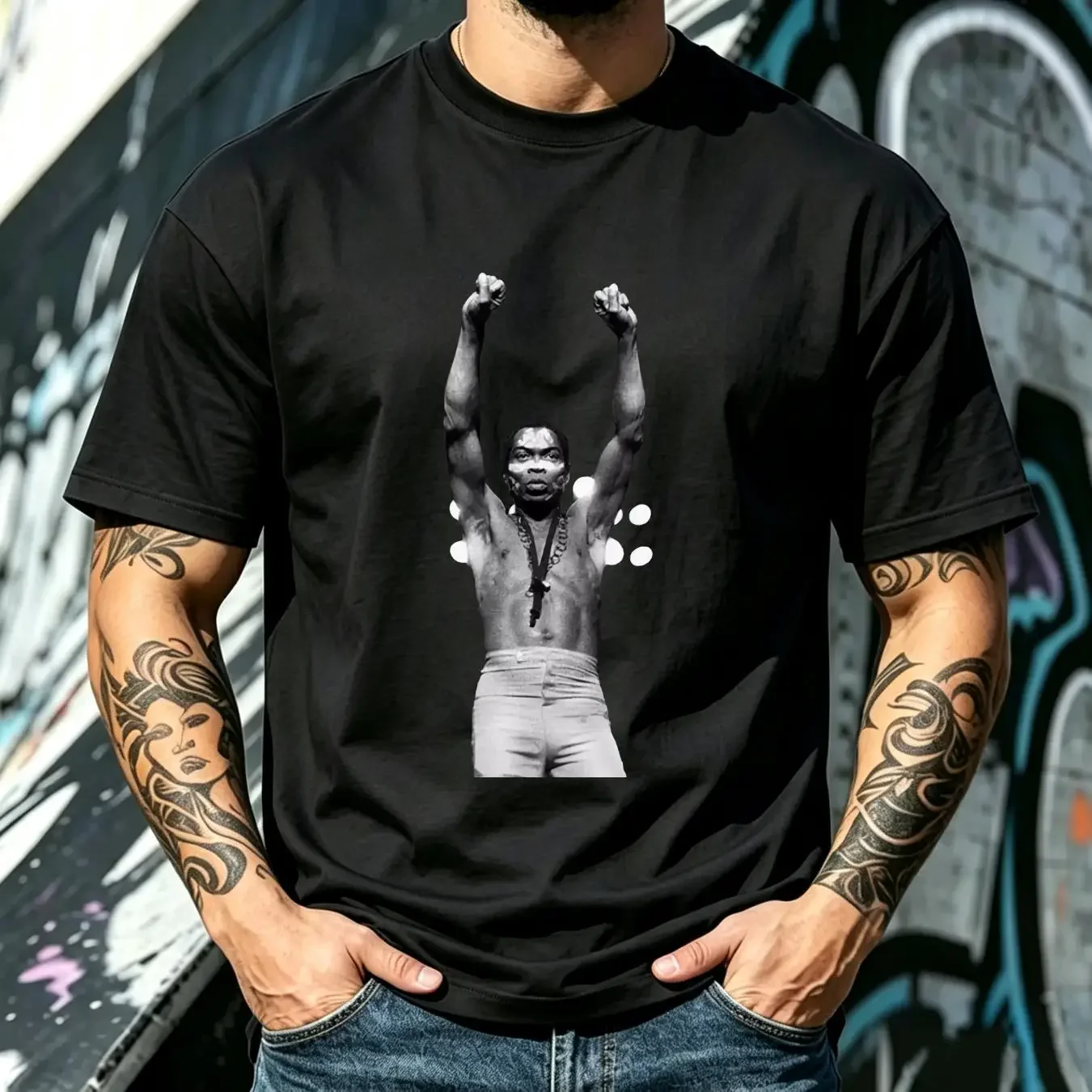 washed T Shirt Vintage Fela Kuti Africa Music Afrobeat Funk Jazz Photo print 00s 70 Tony Allen vintage Washed fashion Unisex