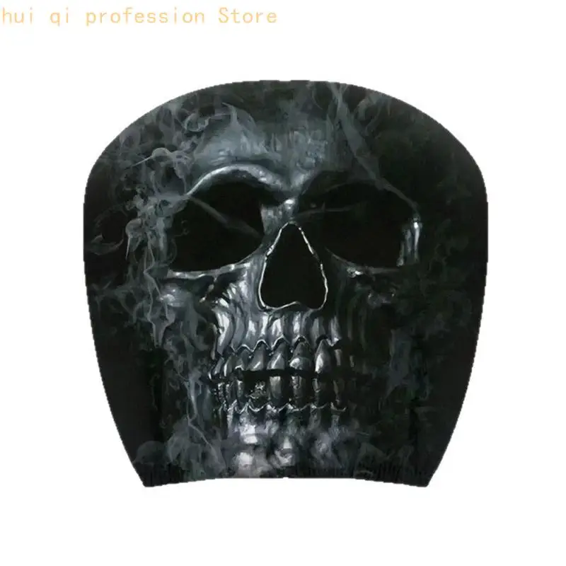 Kopfstützenbezug-Paar mit Totenkopf-Aufdruck, Auto-Kopfstützenbezüge für Vorderkabinen-Styling H8WE – Detail 3