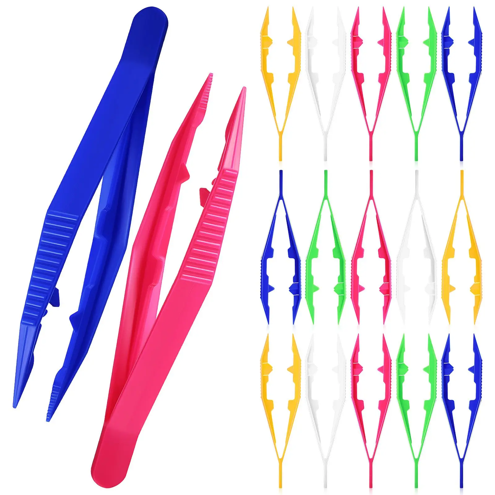 

20 Pcs Beads Children's DIY Clips Beading Tool Modeling Plastic Tweezer Fuse Tools Jewelry Baby