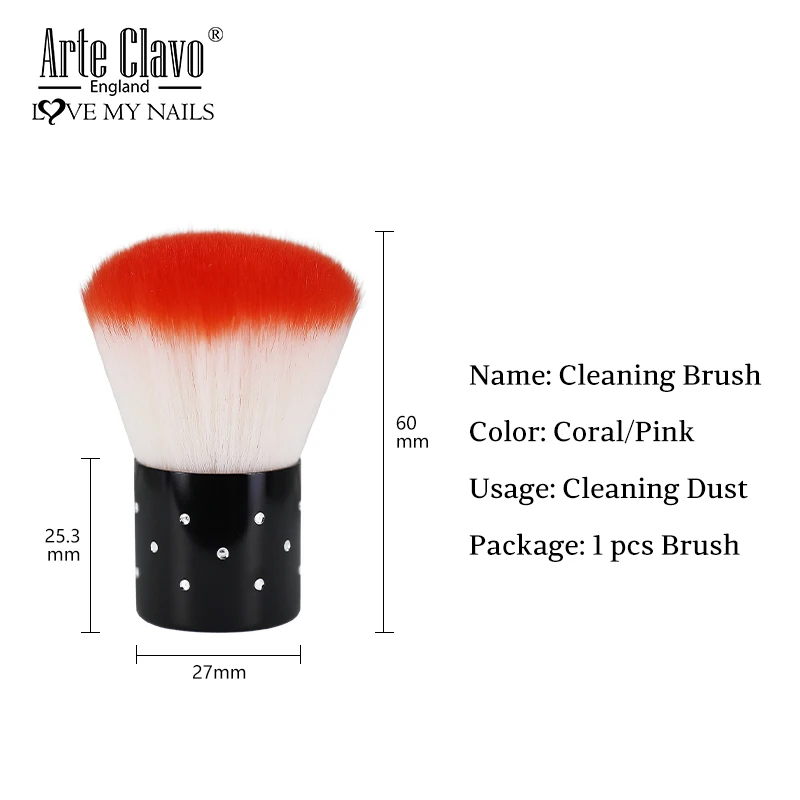 Hot Nail Cleaning Nagelborstel Tool Verwijder stof Poederborstel Acryl UV Gel Nail Art Manicure Pedicure Schone borstel voor nagelverzorging