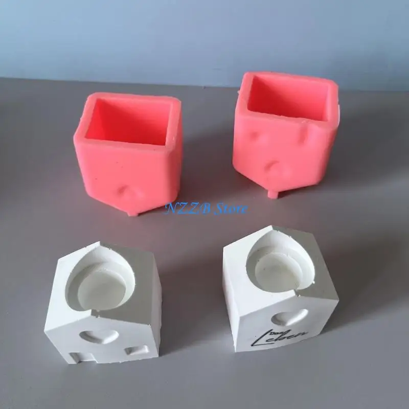 

T21F Multipurpose Sturdy Silicone House Holder Mould Set Portable for Resin Plaster Craft Supplies Assorted