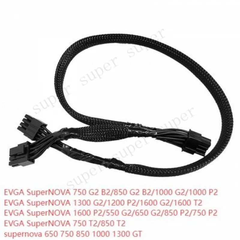 A++ EVGA Modular Cable G2 G3 P2 GT SuperNOVA Dual 8Pin PCIE VGA Power Supply Cable