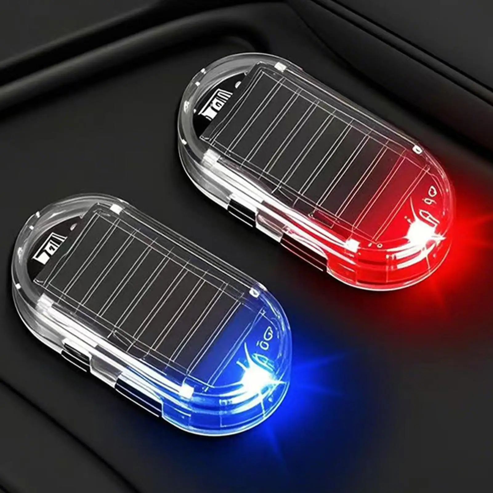 Car Alarm Flash Light Solar Charging With USB Port Flashing Warning Safety Lamp For Sedan Truck Caravan Garage Overnight Parking