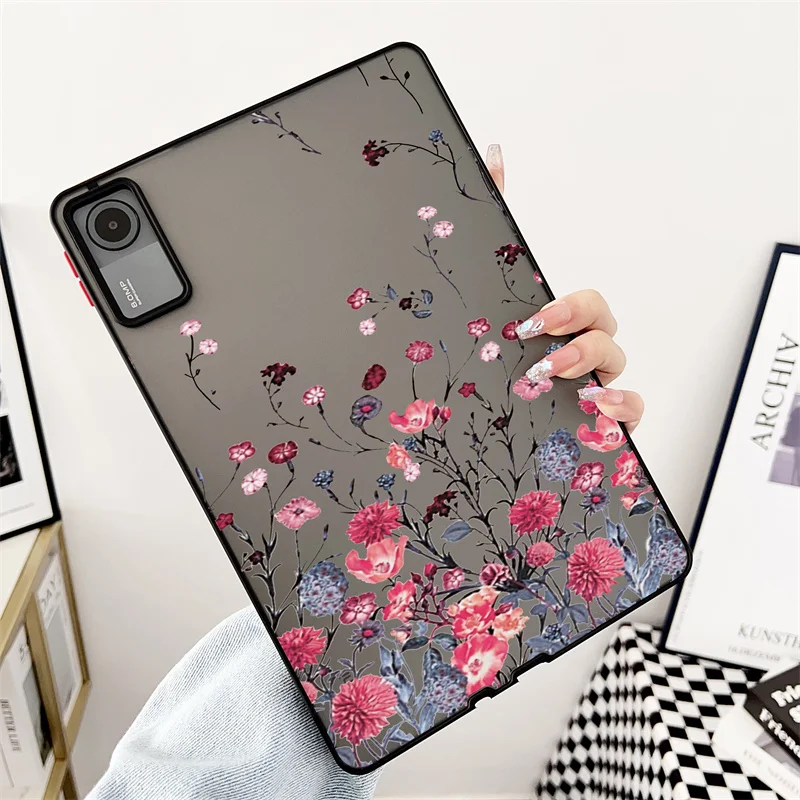 Matte Hard Back Case para Xiaomi Pad, Capa de Borda Suave, Flores Abstratas, Plantas e Plantas, Xiaomi Pad 6, 5 Pro, Redmi Pad SE, 11"