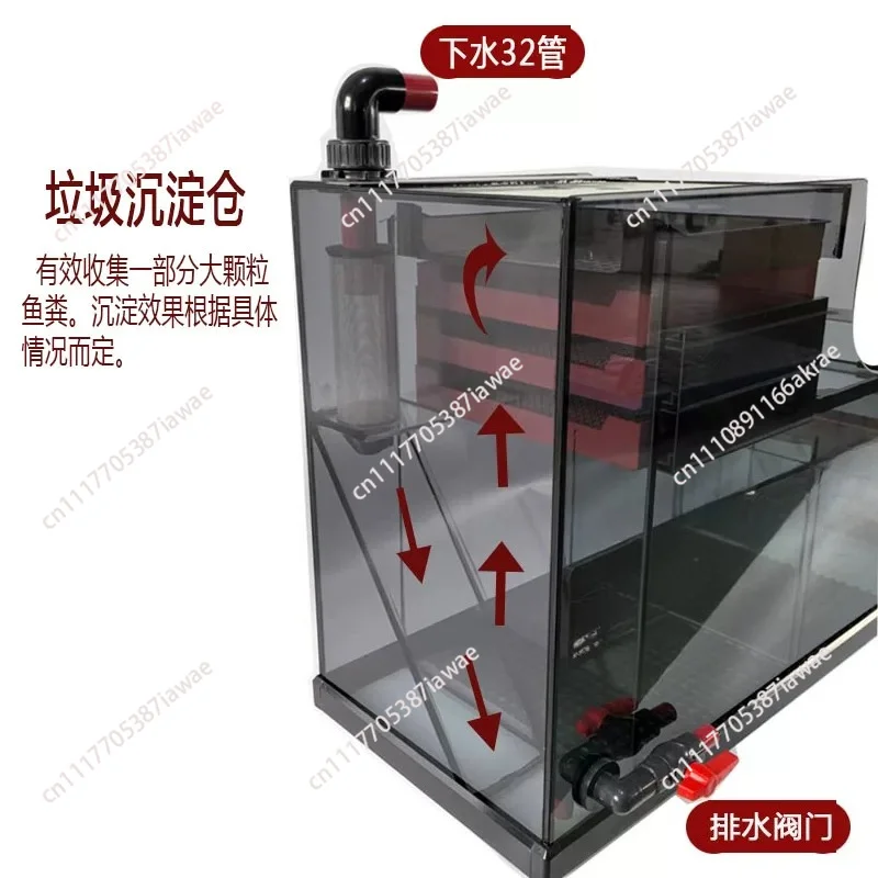 new fish tank bottom filter filter tank three-layer wet and dry separation filter stream tank